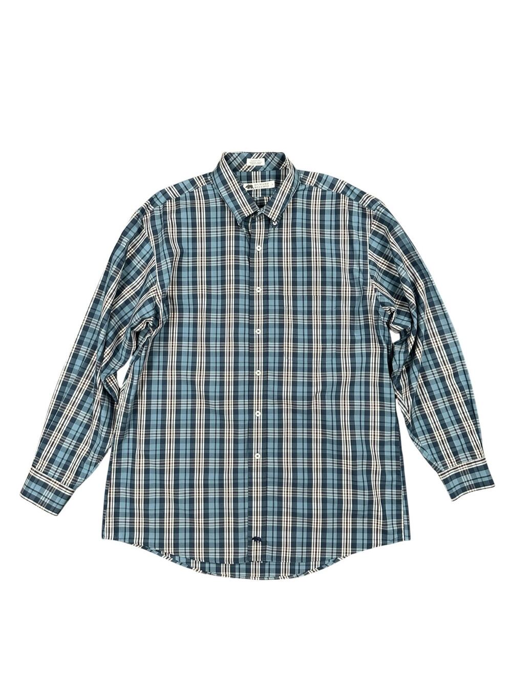 Onward Reserve Classic Fit Non-Iron Plaid Long Sleeve Button Down — Size Large